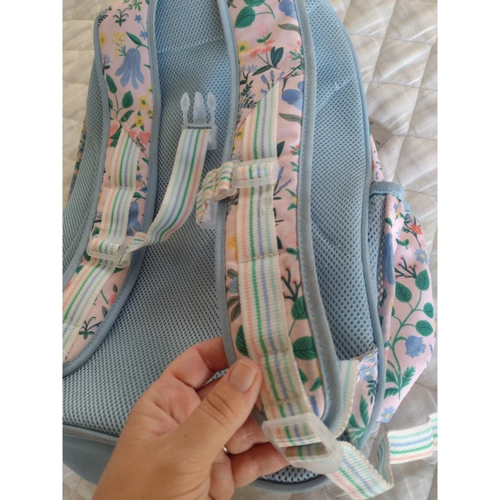 Pottery Barn Mackenzie Rifle Paper Co. Bramble Fields Backpack Pink Blue Floral